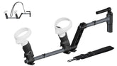 VR Gun Stock for Meta Quest 3S, Compatible with VR Meta Quest 3 Controller Grips, VR Shooting Game Accessories Quest 3S Magnetic Rifle with Shoulder Straps, Enhance Real Feeling (Black-C)