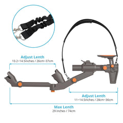 VR Gunstock for Meta Quest 2 Quest 3 Quest 3S Quest Pro – Adjustable FPS Gaming Controller Accessories with Quick Magnetic Attachment Cheek Pad for Immersive VR Gameplay (Gunmetal Gray)