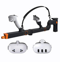 Upgrade V3.0 VR Gun Stock for Meta Quest 3 & Quest 3S, Durable Mechanical Design, Precision Angle Adjustment Gunstock for Oculus Quest 3 Enhancing Realistic VR Experience for FPS Gamers
