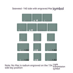 Seagrass Keycap Gradient Translucent Keyboard