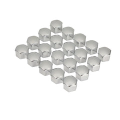 20Pcs 17mm Gloss Silver Car Wheel Nut Caps Bolt Covers For VW Vauxhall Bmw