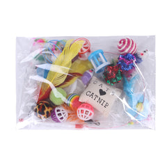 A Variety Of Combinations Of Toys For Cats, Sticks And Mice