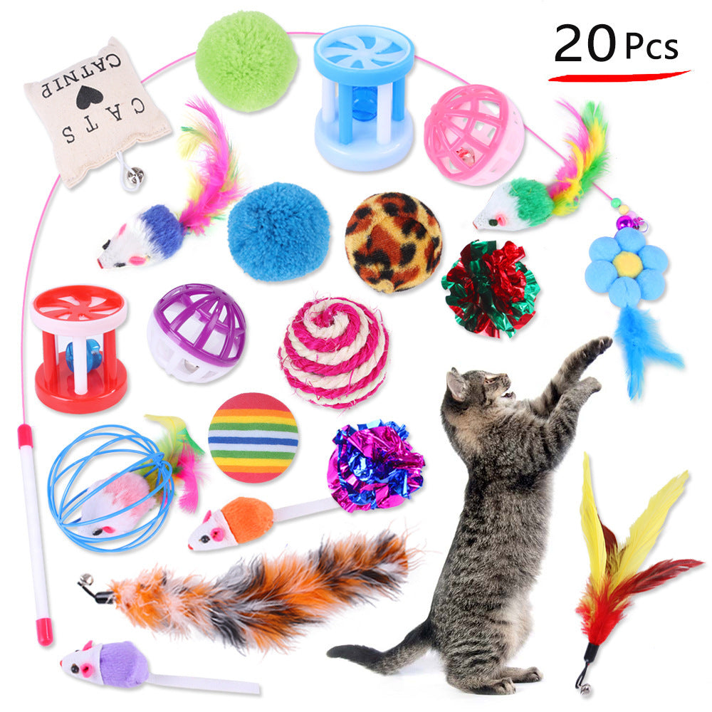 A Variety Of Combinations Of Toys For Cats, Sticks And Mice
