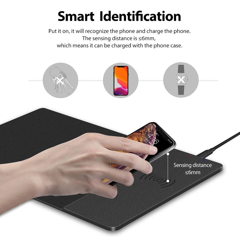 Wireless charging mouse pad