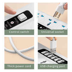 USB Universal Hole Plug Power Strip Smart
