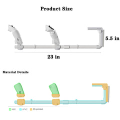 Moginno G3 VR Gun Stock Compatible with Meta/Oculus Quest 3S/Quest 3 Controller Accessories, Magnetic Gunstock Rifle Adapter with Shoulder Strap, Enhance FPS Games Reality Control Feel