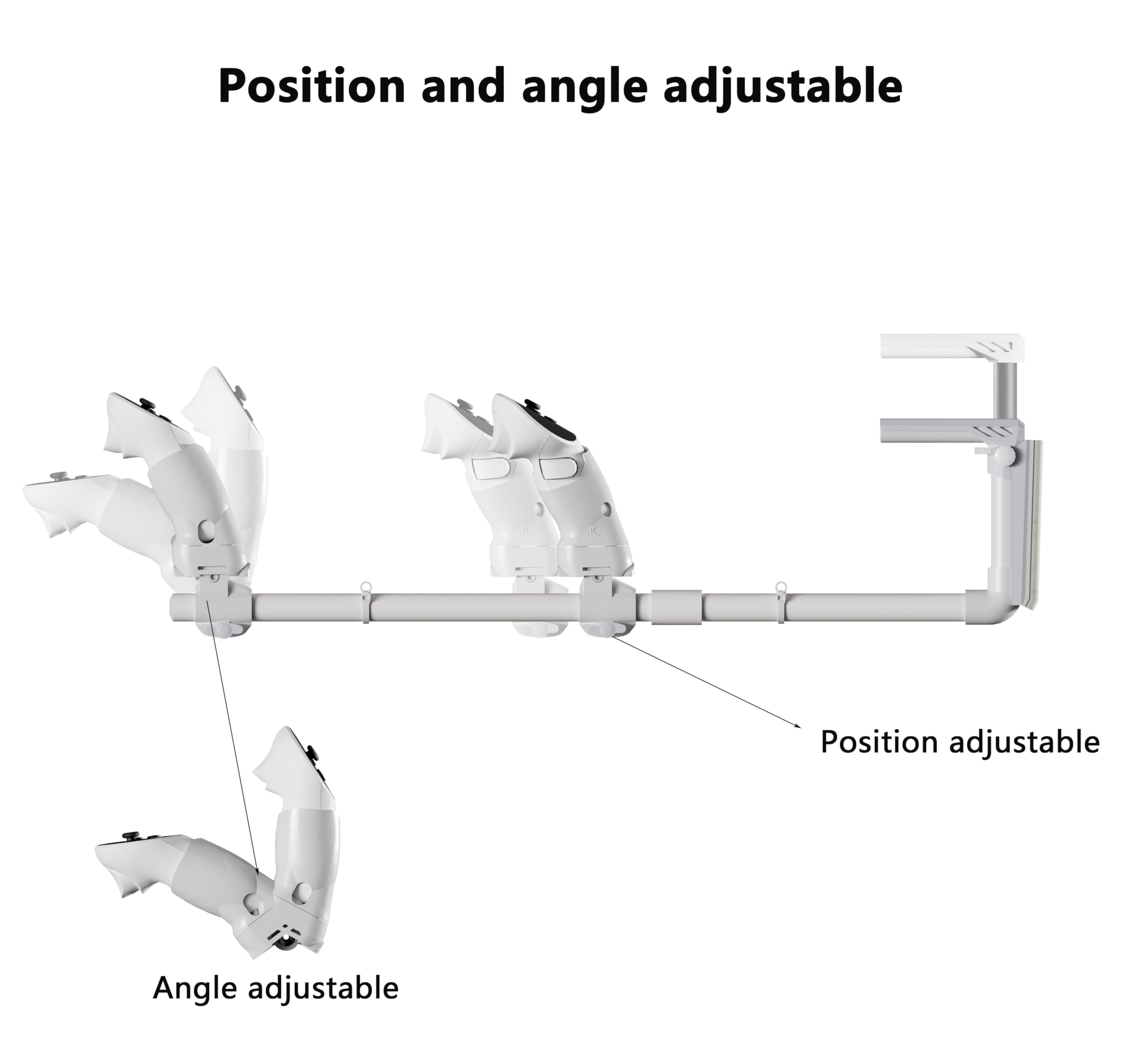 Moginno G3 VR Gun Stock Compatible with Meta/Oculus Quest 3S/Quest 3 Controller Accessories, Magnetic Gunstock Rifle Adapter with Shoulder Strap, Enhance FPS Games Reality Control Feel