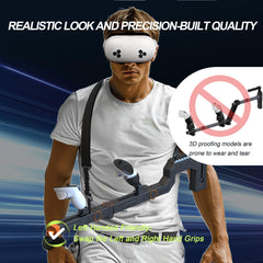 Upgrade V3.0 VR Gun Stock for Meta Quest 3 & Quest 3S, Durable Mechanical Design, Precision Angle Adjustment Gunstock for Oculus Quest 3 Enhancing Realistic VR Experience for FPS Gamers