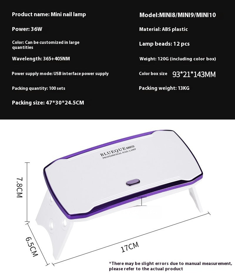USB Powered Nail Art Light Therapy Machine