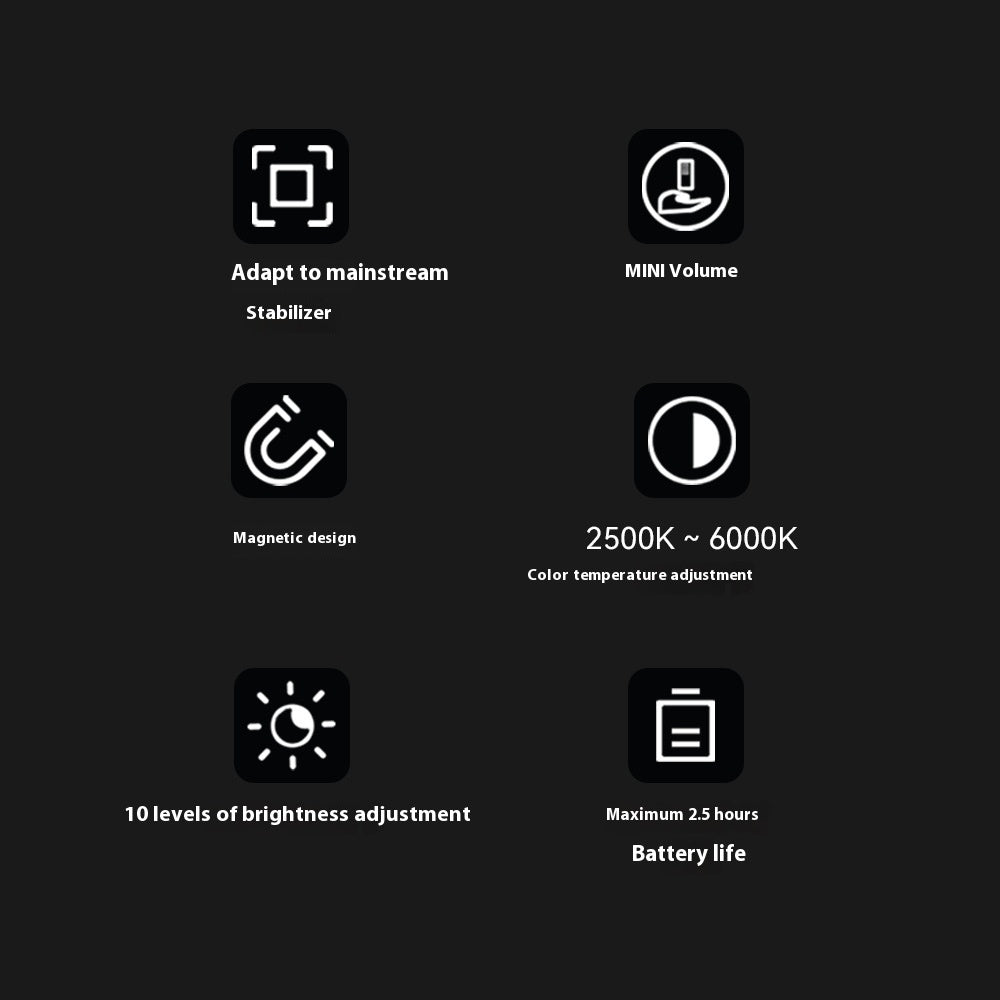 Magnetic Mini PTZ Magnetic Fill Light